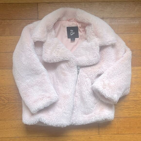 Girls Faux Fur Jacket - Picture 1 of 5
